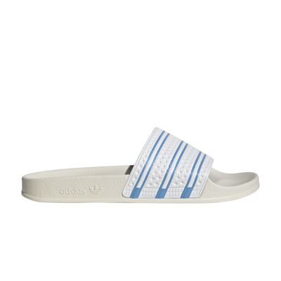 Pre-owned Adidas Originals Adilette Slide 'off White Light Blue' In Cream