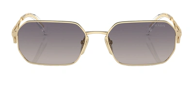 Prada Pr A51s Zvn30c Geometric Sunglasses In Blue