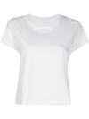 ALEXANDER WANG ESSENTIAL JERSEY SHRUNK TEE WITH PUFF LOGO AND BOUND NECK,4CC3221358 094