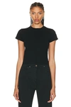 The Row Tommy Fitted Short-sleeve Top In Black