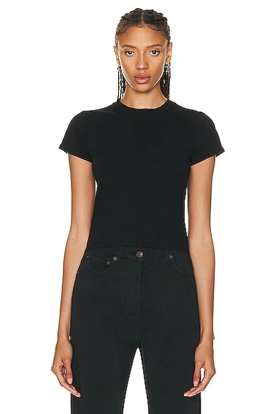 The Row Calibi Silk Blend Crew Neck T-shirt In Black