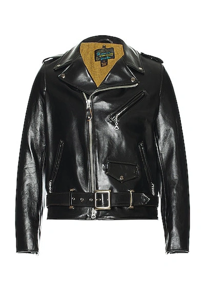 Schott Nyc Cowhide Moto Jacket In Black