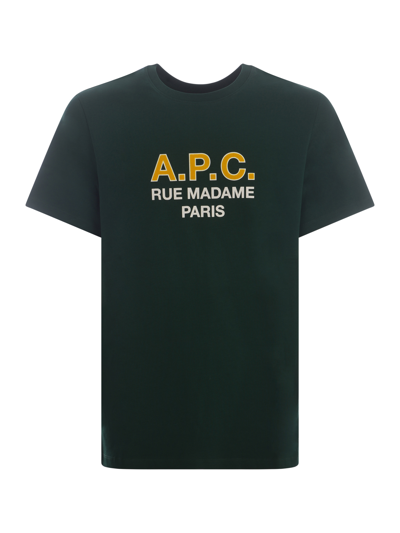 Apc T-shirt A.p.c. Madame In Cotton In Green