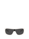 Dolce & Gabbana Dg Crossed Shield-frame Sunglasses In White