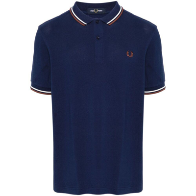 Fred Perry Sweaters In Fnavy/ecru/wbrwn