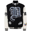Jeff Hamilton Brooklyn Nets Block Letter Wool Blend Varsity Jacket