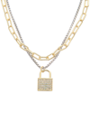 JUVELL JUVELL 18K PLATED CZ LINK NECKLACE
