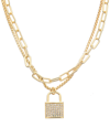 JUVELL JUVELL 18K PLATED CZ LINK NECKLACE