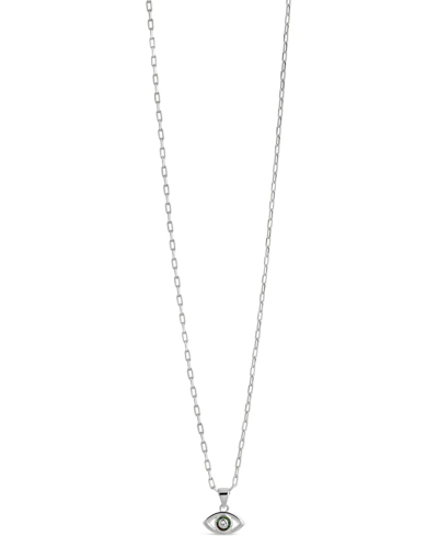 STERLING FOREVER STERLING FOREVER RHODIUM PLATED PEARL CZ LEIDY PENDANT NECKLACE