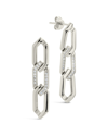 STERLING FOREVER STERLING FOREVER RHODIUM PLATED CZ KINSLEE DROP STUDS
