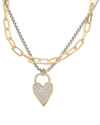 JUVELL JUVELL 18K PLATED CZ LINK NECKLACE