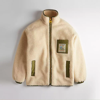 Coach Topia Loop Fleece Jacket In Natural/deep Orange Multi