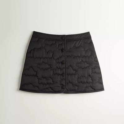 Coach Topia Loop Quilted Cloud Skirt In Black
