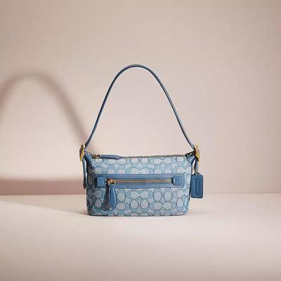 Coach Restored Demi Bag In Signature Jacquard In Brass/lake