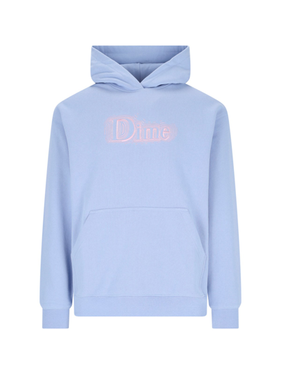 Dime Logo Embroidery Sweatshirt In Light Blue