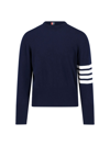 Thom Browne 4-bar Stripe Sweater In Blue