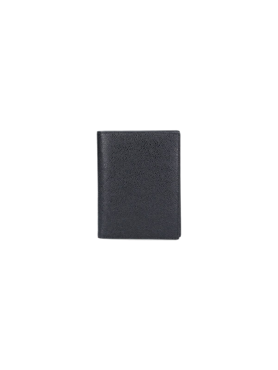 Thom Browne Leather Passport Holder. In Black  