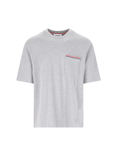 Thom Browne Oversized T-shirt In Gray