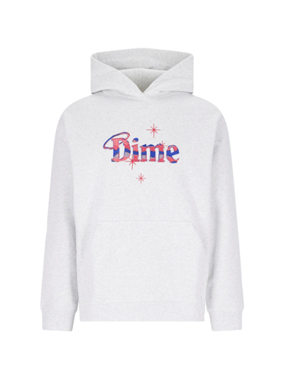 Dime Logo Embroidery Sweatshirt In Gray