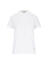Thom Browne Crew-neck Cotton Pique T-shirt In White
