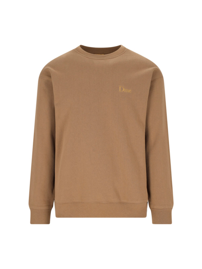 Dime Logo Crewneck Sweatshirt In Brown