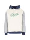 Dime Two Tone Hoodie With Patch Pocket In Cream