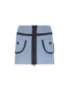 Cormio Chunky-knit Mini Skirt In Blue