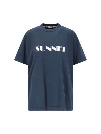 Sunnei T-shirts And Polos In Blue