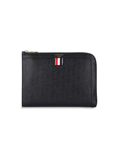 Thom Browne 'folio Mini' Pouch In Black  