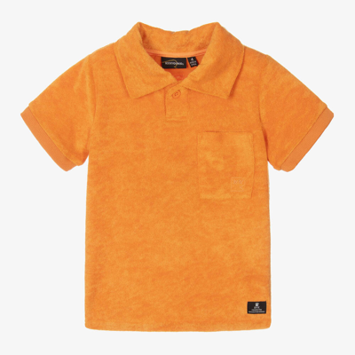 Rock Your Baby Ochre Orange Terry Towelling Polo Shirt