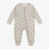 THE LITTLE TAILOR GREY HARE PRINT COTTON JERSEY ROMPER