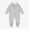 THE LITTLE TAILOR GREY COTTON KNITTED PRAMSUIT