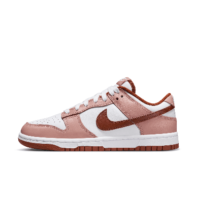 Nike Dunk Low Basketball Sneaker In Pink/white/orange