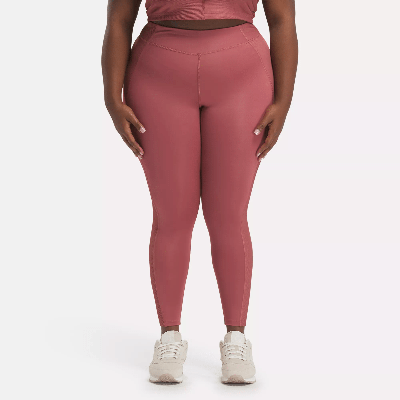 Reebok Women's Yoga High-waisted Performance Rib Leggings (plus Size) In Red