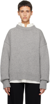 The Row Ophelia Wool-cashmere Sweater In Grey Melange