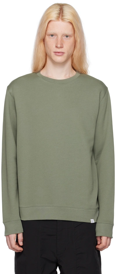 Norse Projects Green Vagn Sweatshirt In 1054 Pewter