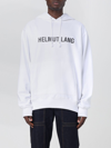 Helmut Lang Man Sweatshirt White Size Xl Cotton, Elastane