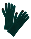 AMICALE CASHMERE AMICALE CASHMERE RIBBED KNIT CASHMERE GLOVES