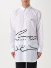 Comme Des Garçons Shirt Collaboration With Lacoste Featuring Graphic Print In White