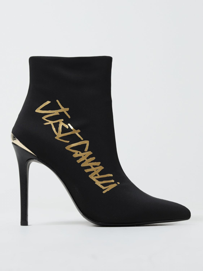 Just Cavalli 120mm Logo-print Ankle Boots In Black