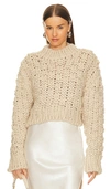Lovers & Friends X Bridget Jolene Knit Sweater In Cream