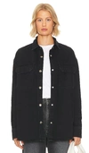 Agolde Camryn Denim Shirt In Black