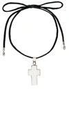 CHILD OF WILD SELVIA MOTHER OF PEARL CROSS NECKLACE