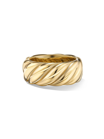 David Yurman 18k黄金 Sculpted Cable 戒指 In Gold