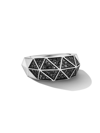David Yurman Men's Torqued Faceted Signet Ring In Sterling Silver In Black Diamond