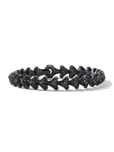David Yurman Men's Armory Link Bracelet In Titanium In Black Diamond