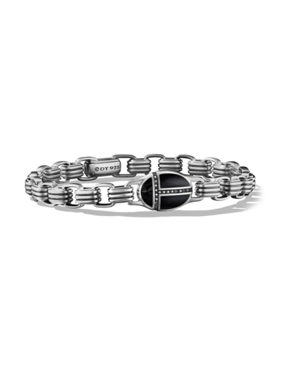 David Yurman Men's Cairo Chain Link Bracelet In Sterling Silver In Black Onyx