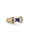 David Yurman 18kt Yellow Gold Renaissance Lapis Lazuli Topaz Ring