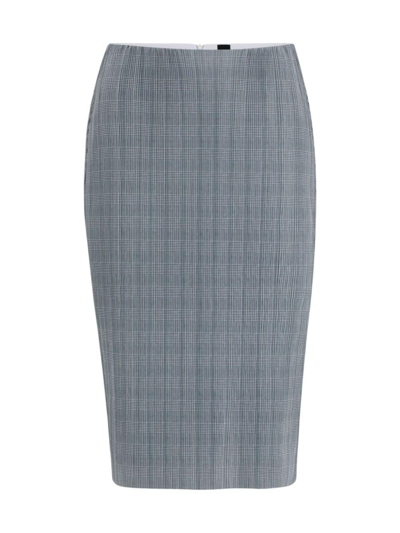 Hugo Boss Women's Checked Pleated Pencil Skirt In Patterned