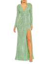 Mac Duggal Women's Sequined Evening Gown In Green